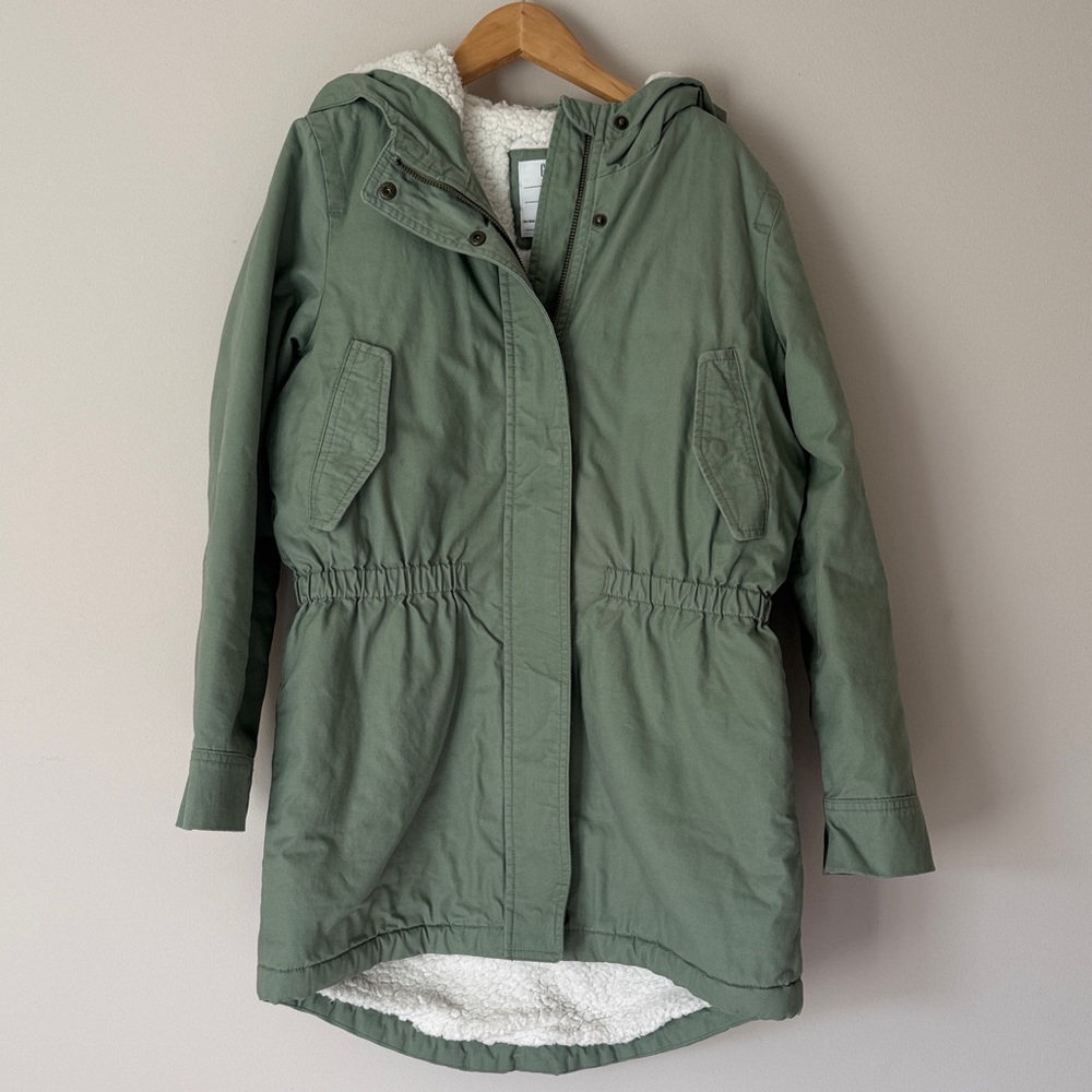 GAP Olive Green Hooded Parka Jacket